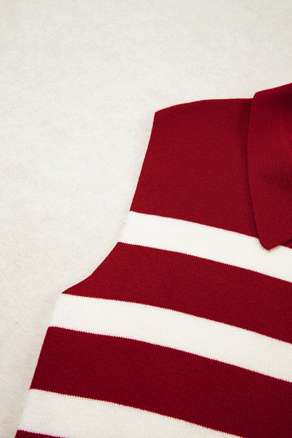 Threaded Pear Ariya Stripe Collared Sweater