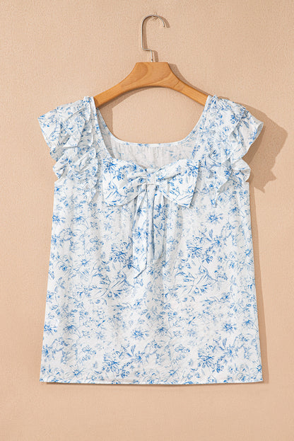 Threaded Pear Beatrice Bow Back Square Blouse
