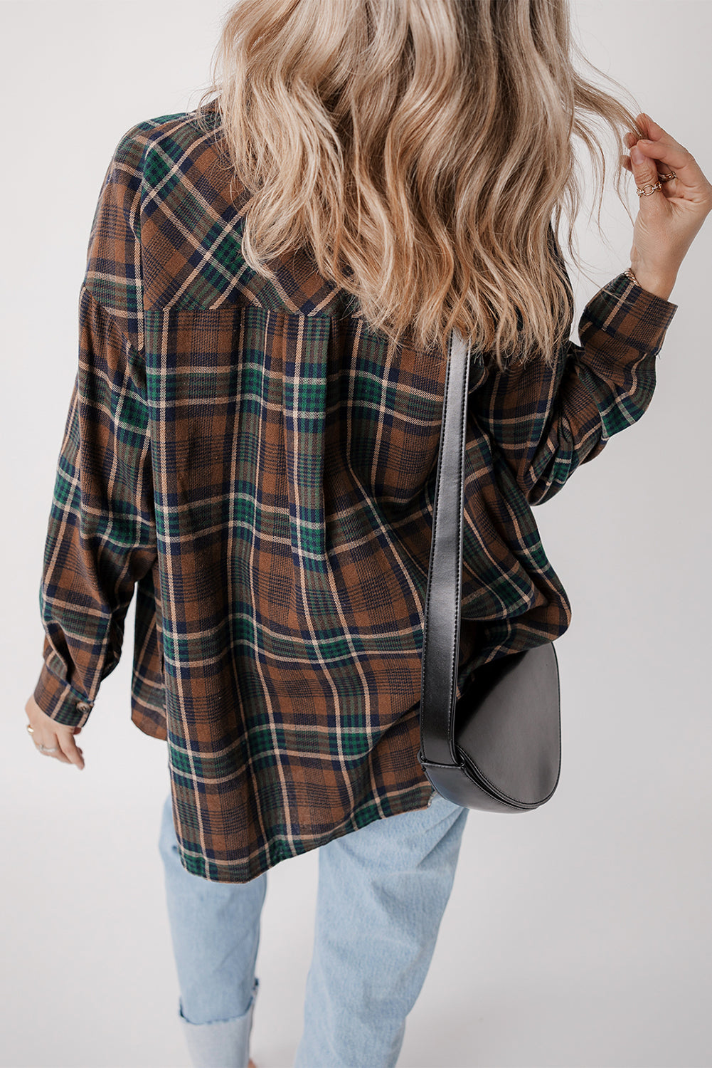 Threaded Pear Elizabeth Plaid Print Chest Shirt