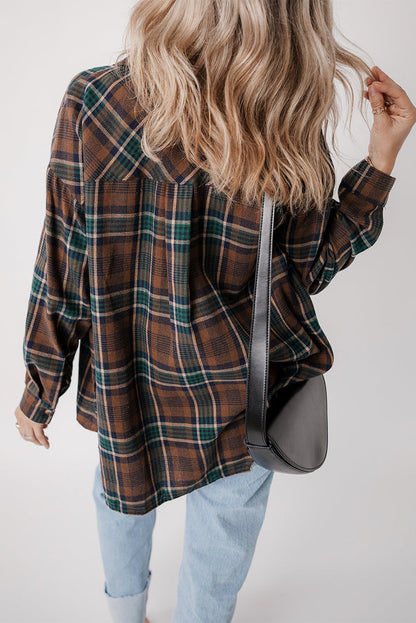 Threaded Pear Elizabeth Plaid Print Chest Shirt
