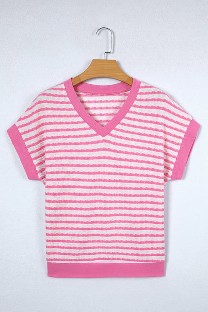 Threaded Pear Georgia Trim Short Sleeve Top