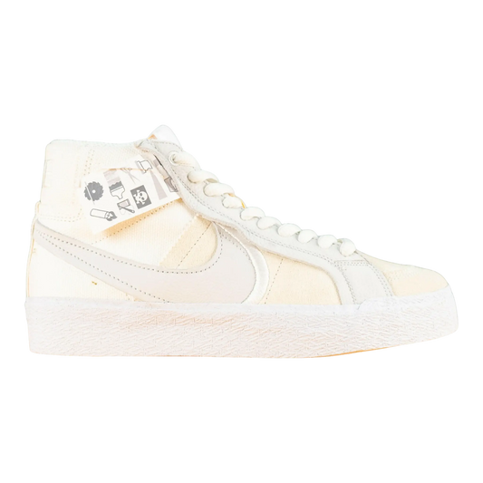 Nike SB Zoom Blazer Mid Premium Plus Men Skateboard Shoes Summit White