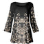 Champagne and Black Geometric Print
