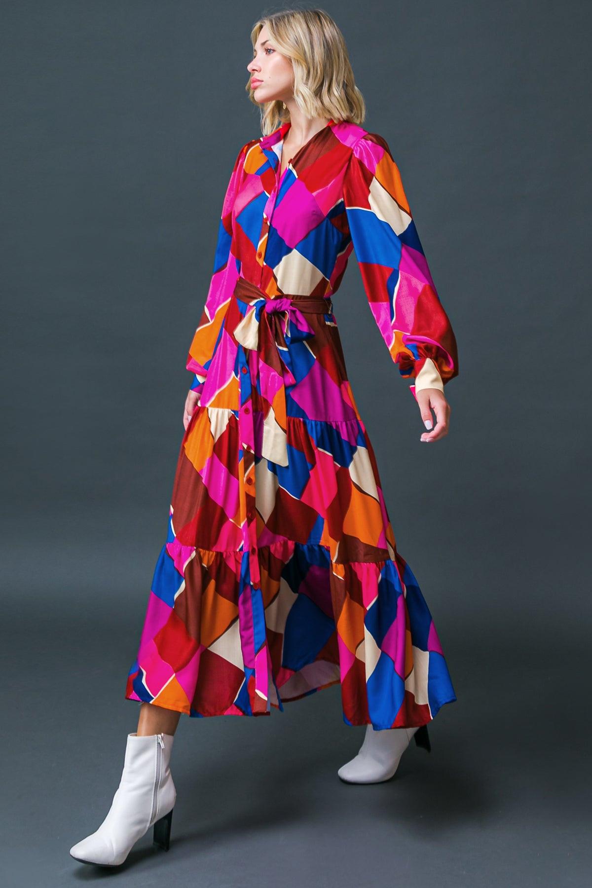 Wise Woman Woven Midi Dress
