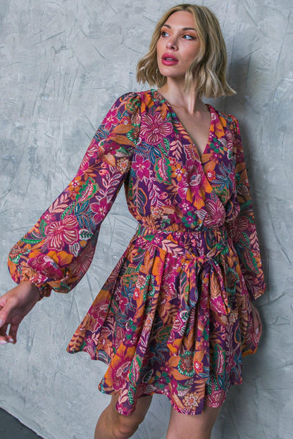 Picking Daisies Plum Woven Mini Dress