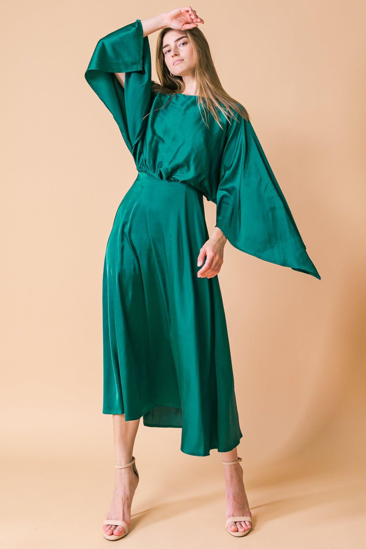 Caught Feelings Woven Midi Dress