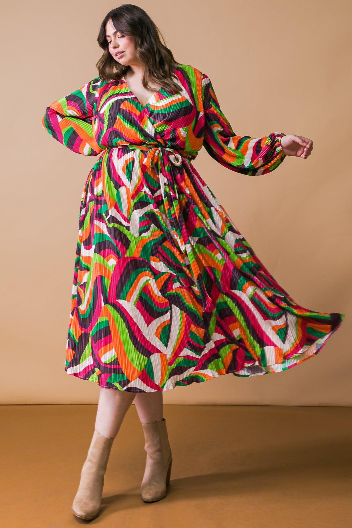 Destined to Impress Plisse Midi Dress