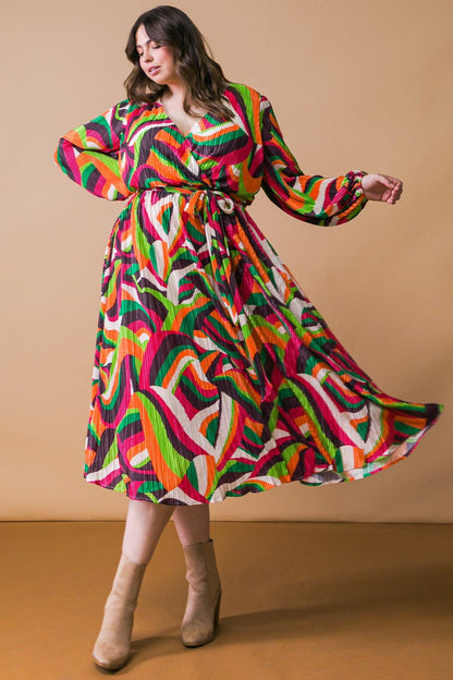 Destined to Impress Plisse Midi Dress