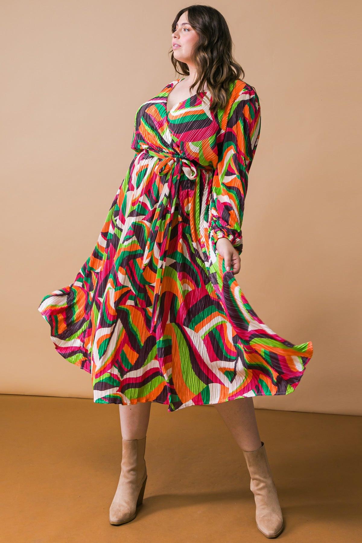 Destined to Impress Plisse Midi Dress