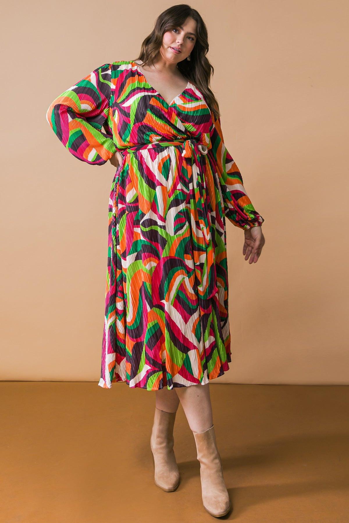 Destined to Impress Plisse Midi Dress
