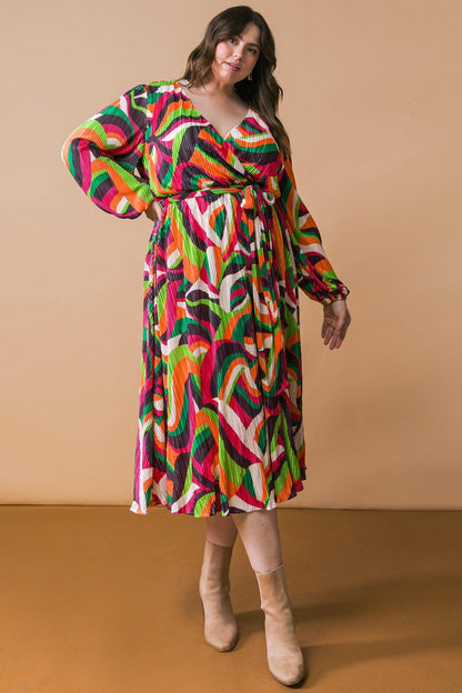 Destined to Impress Plisse Midi Dress