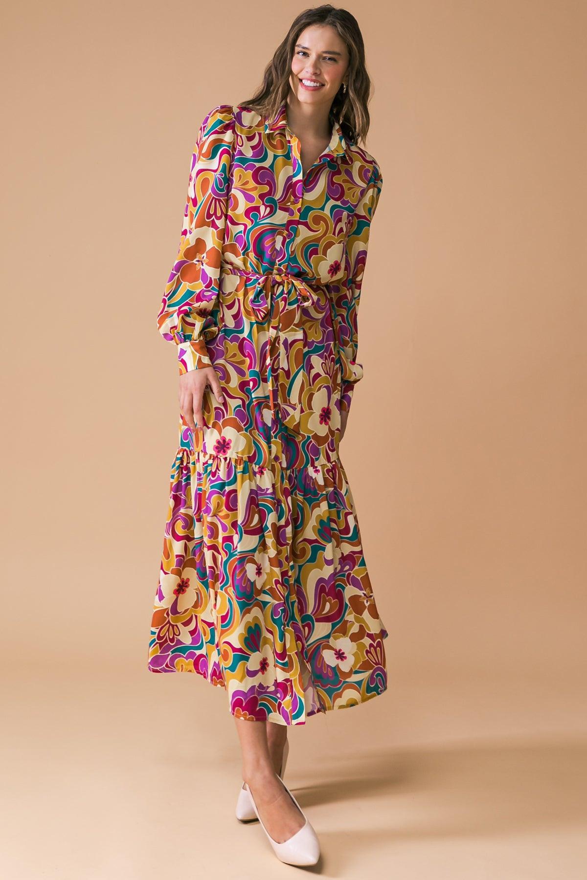 My Eyes on You Woven Midi Dress