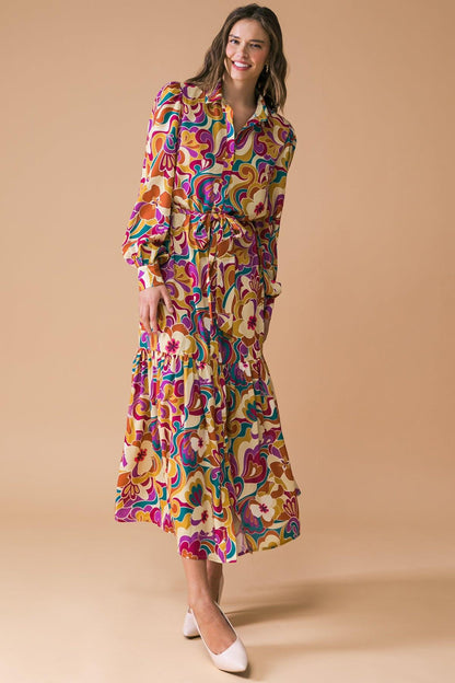 My Eyes on You Woven Midi Dress
