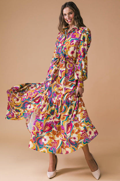 My Eyes on You Woven Midi Dress
