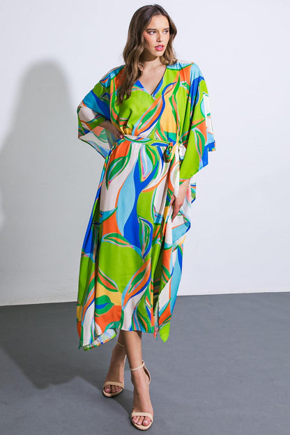 A Beautiful Sight Woven Kaftan Dress