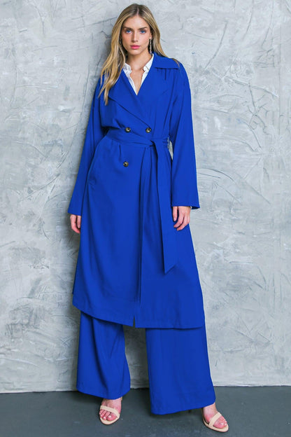 Boss Babe Woven Trench Coat