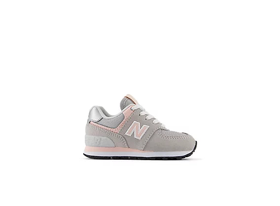 New Balance 574 Core Infants' Sneakers — Grey/White Suede