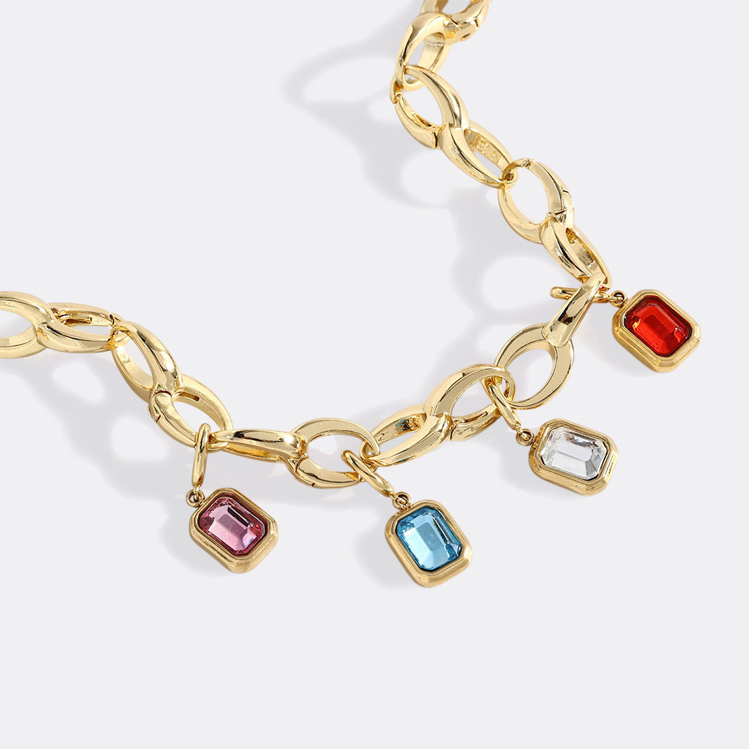 Mint & Lily Bold Cable Link Charm Bracelet