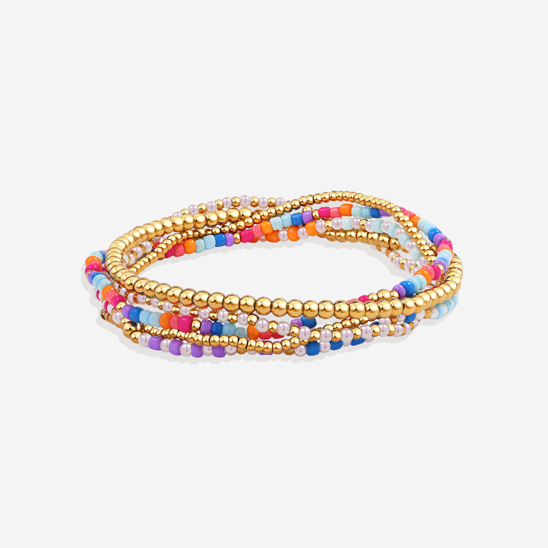 Mint & Lily Summer Beaded Bracelet Stacking Set