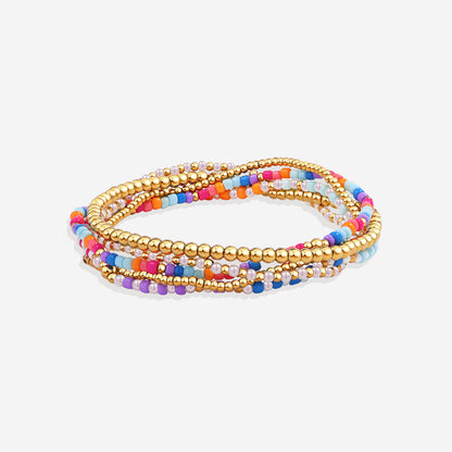 Mint & Lily Summer Beaded Bracelet Stacking Set