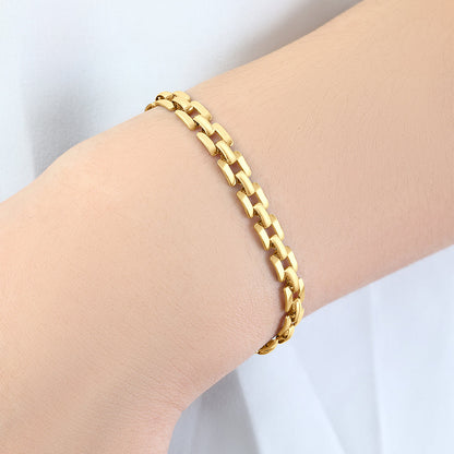Mint & Lily Timepiece Link Chain Bracelet