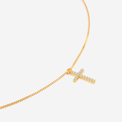 Mint & Lily Pave Cross Necklace
