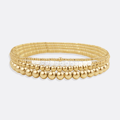 Mint & Lily Everyday Pearl Bracelet Stacking Set