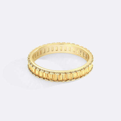 Mint & Lily Baguette Birthstone Eternity Band