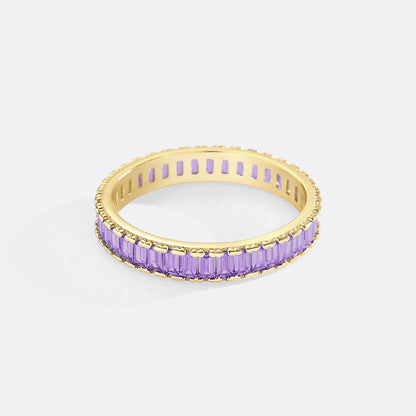 Mint & Lily Baguette Birthstone Eternity Band