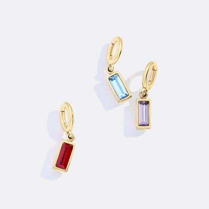 Mint & Lily Dainty Baguette Birthstone Charm