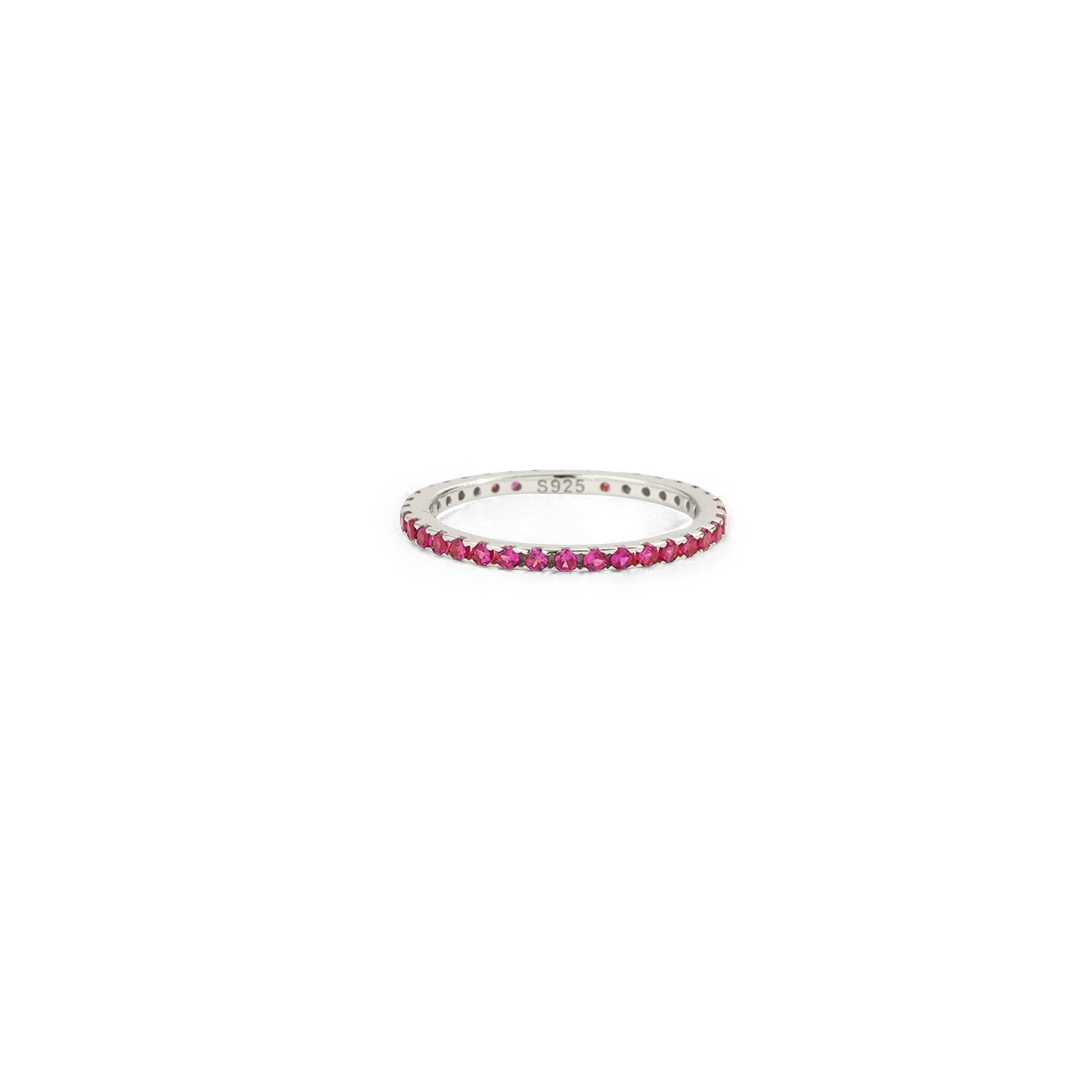 Mint & Lily July Birthstone Eternity Stacking Ring
