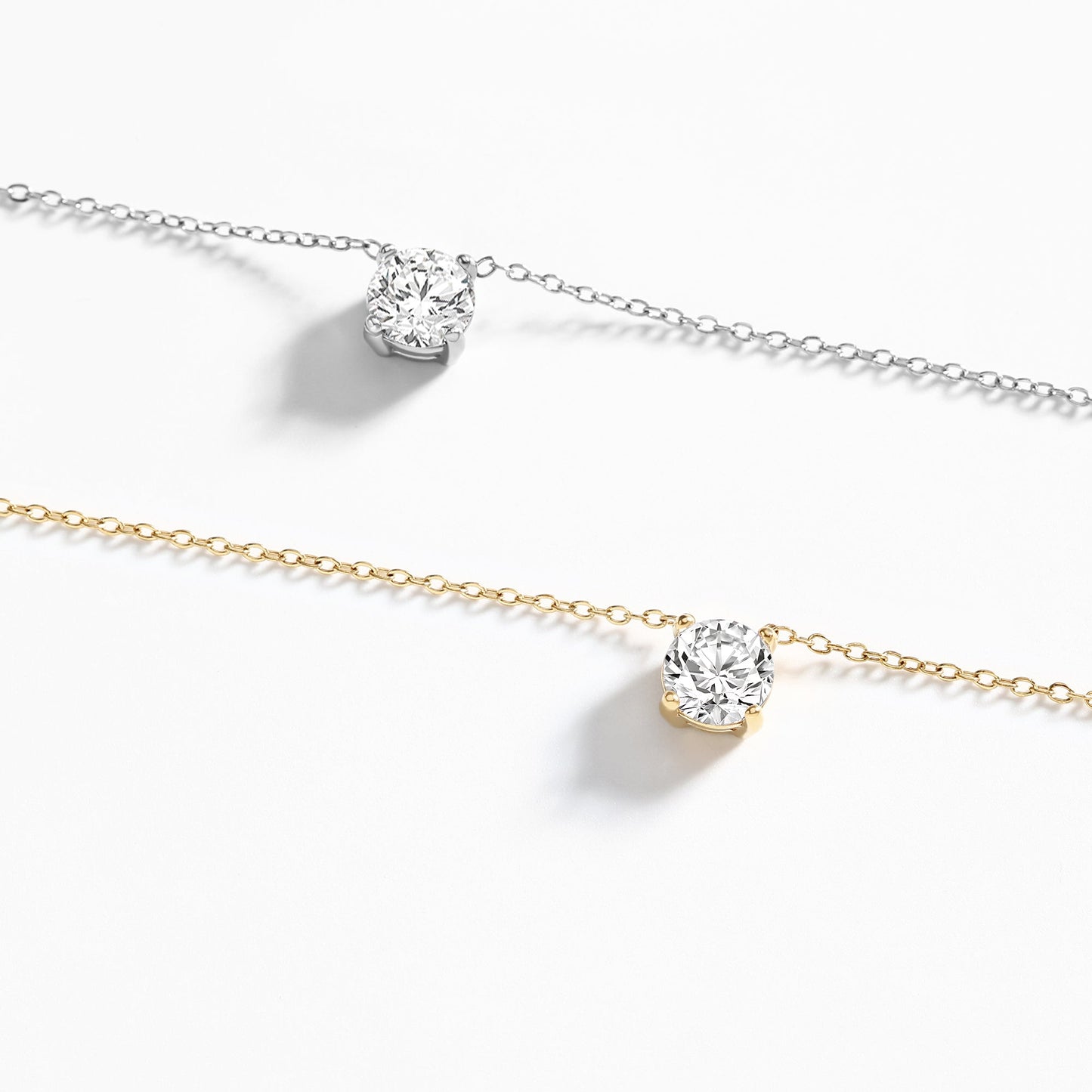 Mint & Lily Dainty Solitaire Pendant Necklace