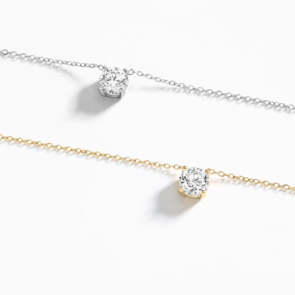 Mint & Lily Dainty Solitaire Pendant Necklace