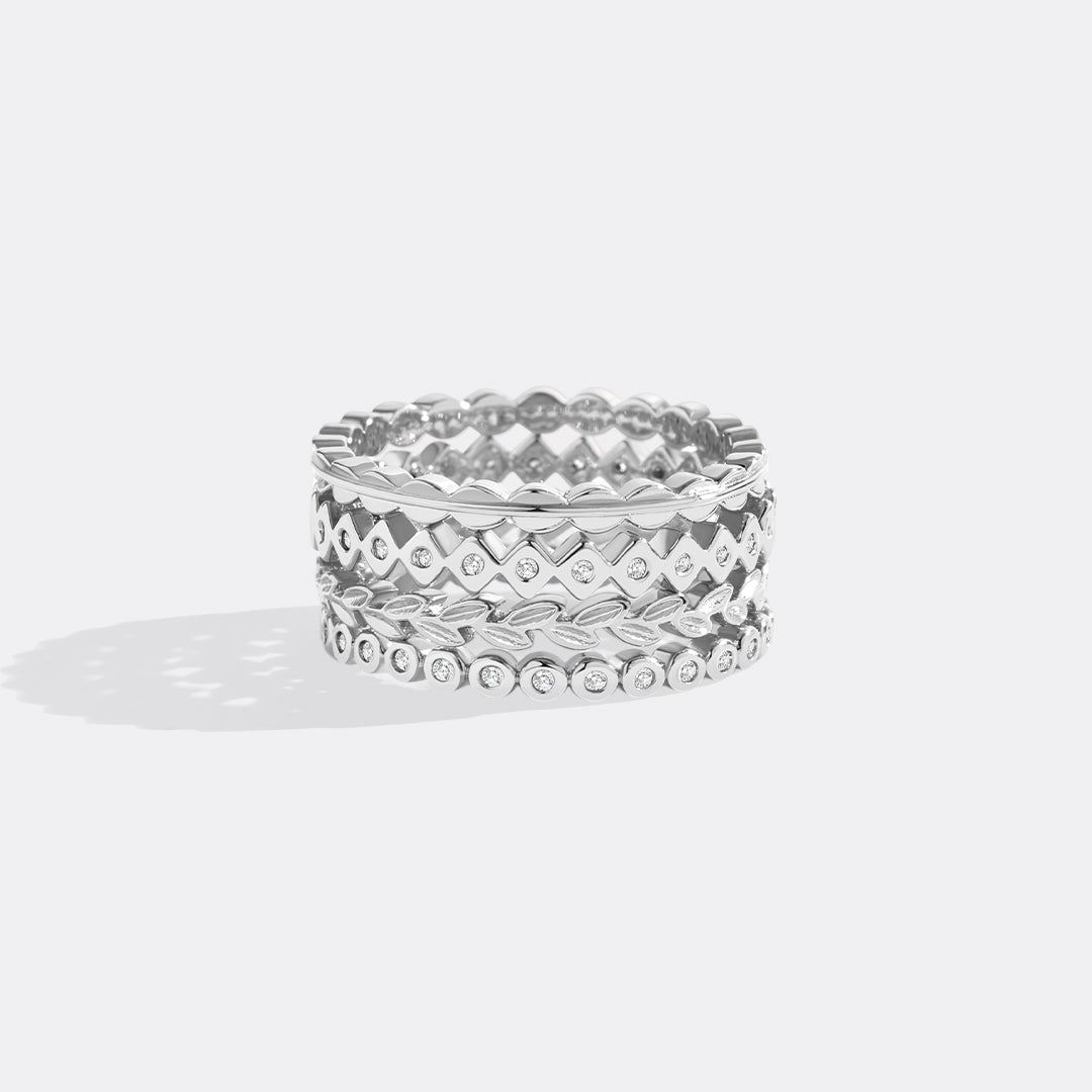 Mint & Lily Dainty Gold Mini Ring Set