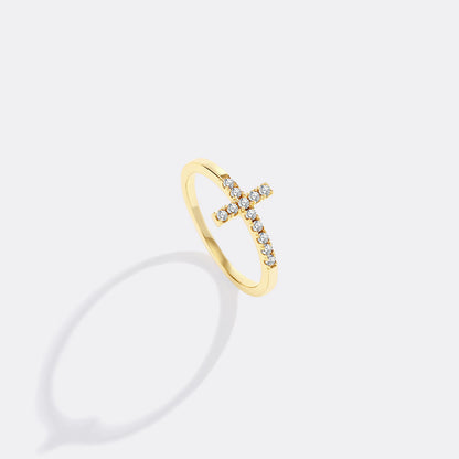 Birthstone Cross Ring