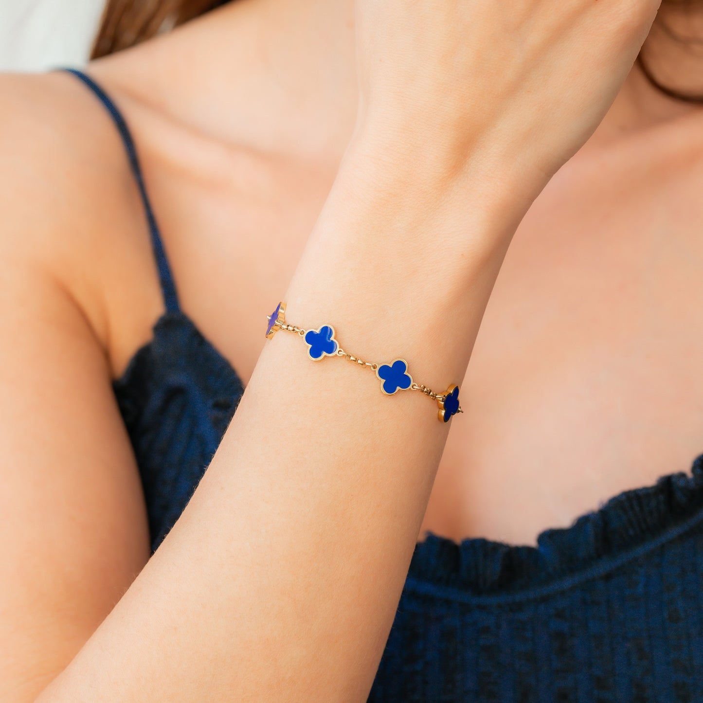 Mint & Lily Clover Enamel Bracelet
