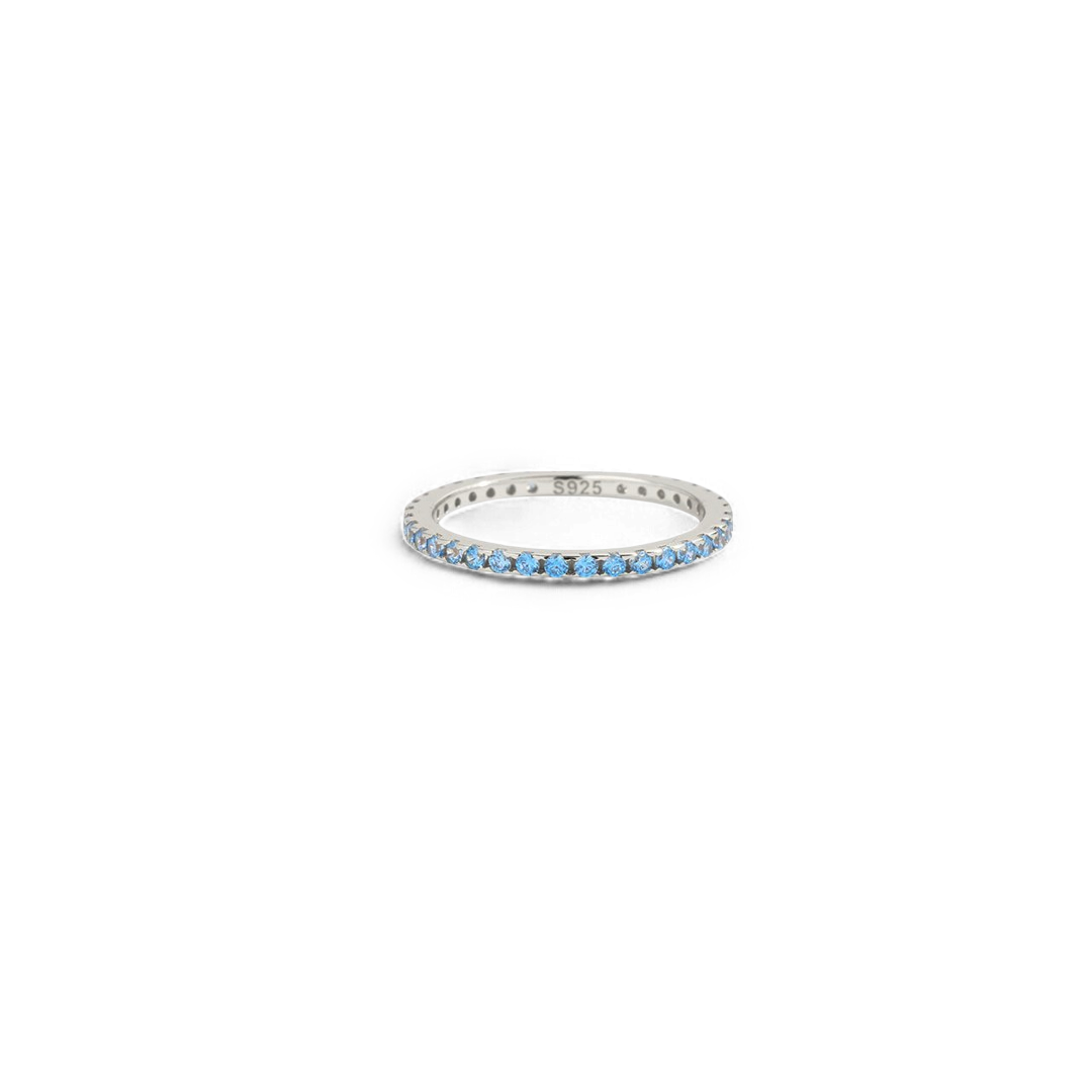 Mint & Lily March Birthstone Eternity Stacking Ring