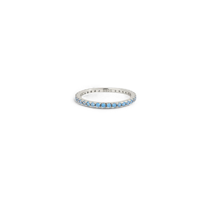 Mint & Lily March Birthstone Eternity Stacking Ring