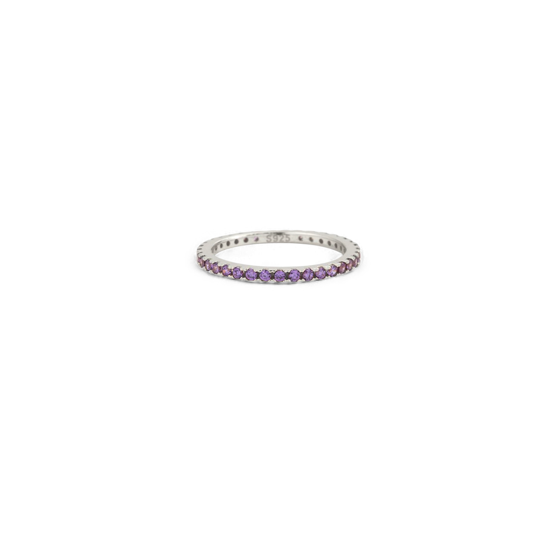 Mint & Lily Febuary Birthstone Eternity Stacking Ring