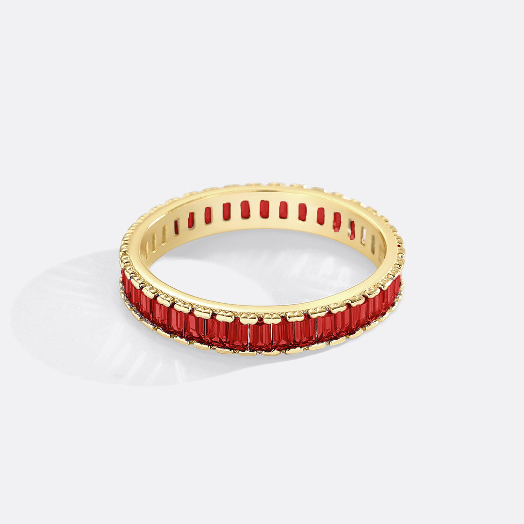 Mint & Lily Baguette Birthstone Eternity Band