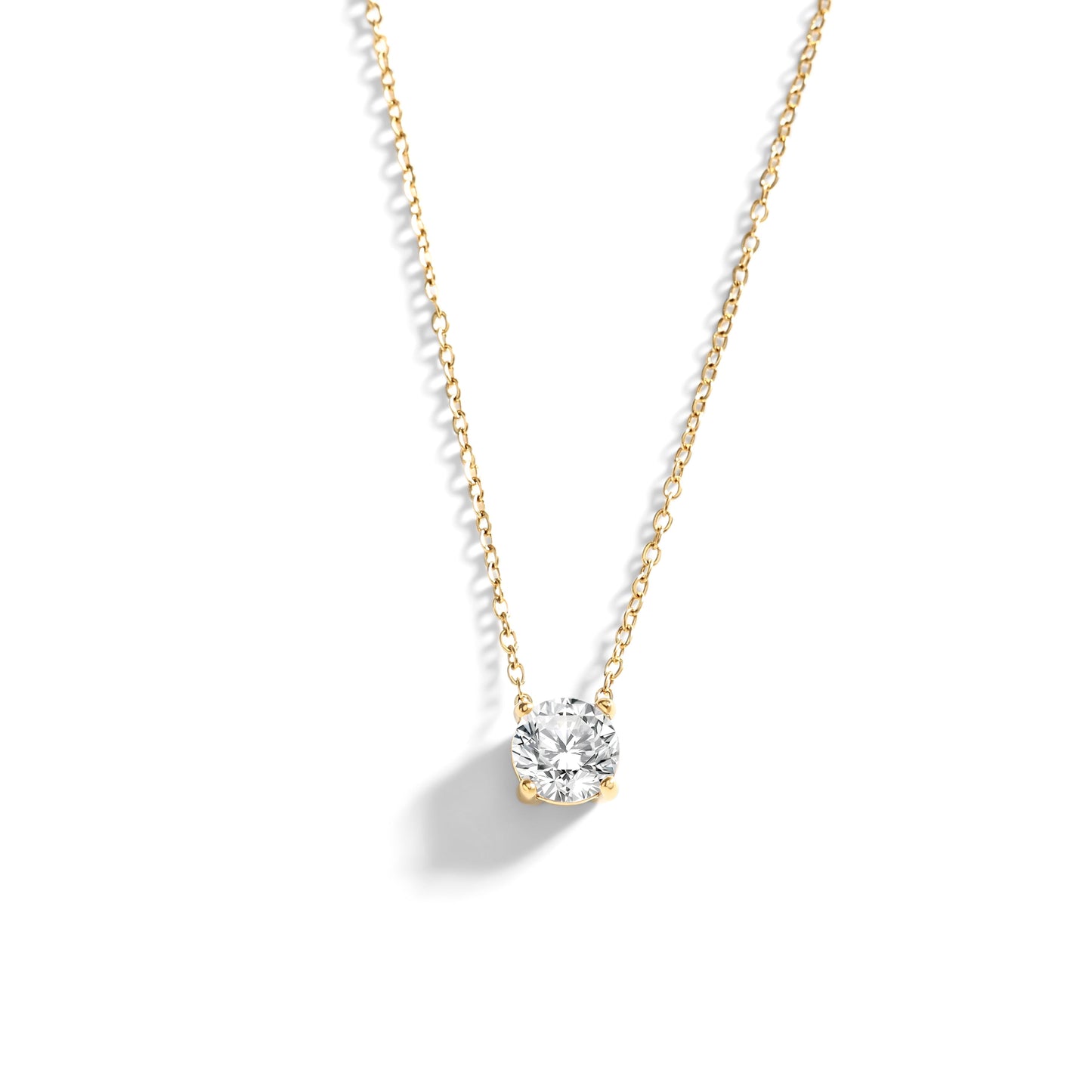 Mint & Lily Dainty Solitaire Pendant Necklace