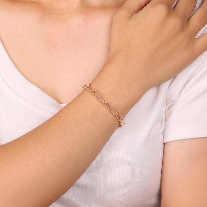 Mint & Lily Open Link Paperclip Chain Bracelet