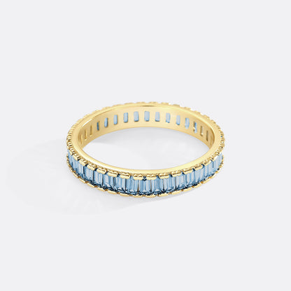 Mint & Lily Baguette Birthstone Eternity Band