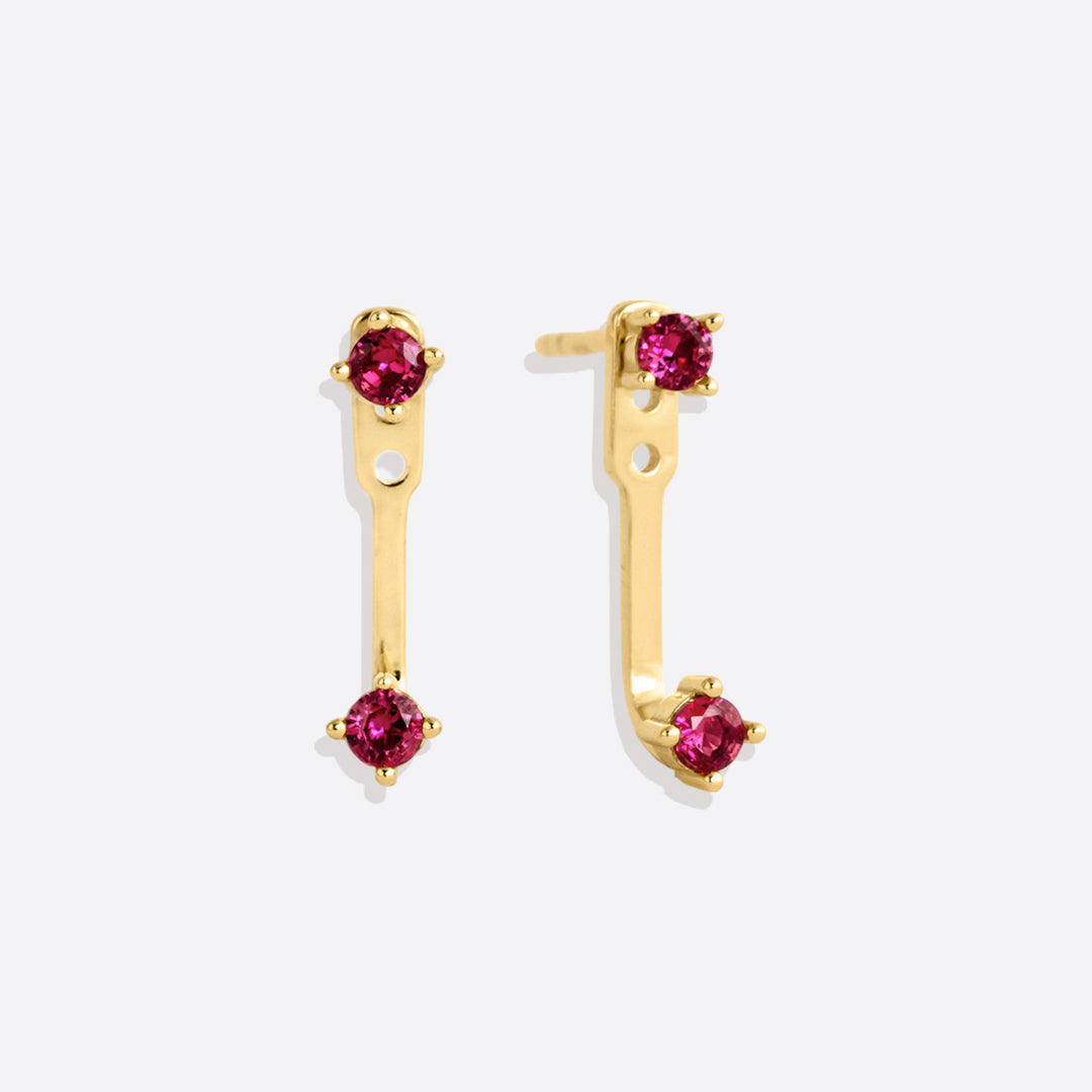 Mint & Lily Birthstone Drop Ear Jacket Earrings