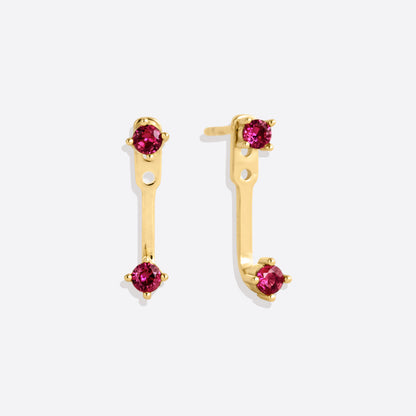 Mint & Lily Birthstone Drop Ear Jacket Earrings