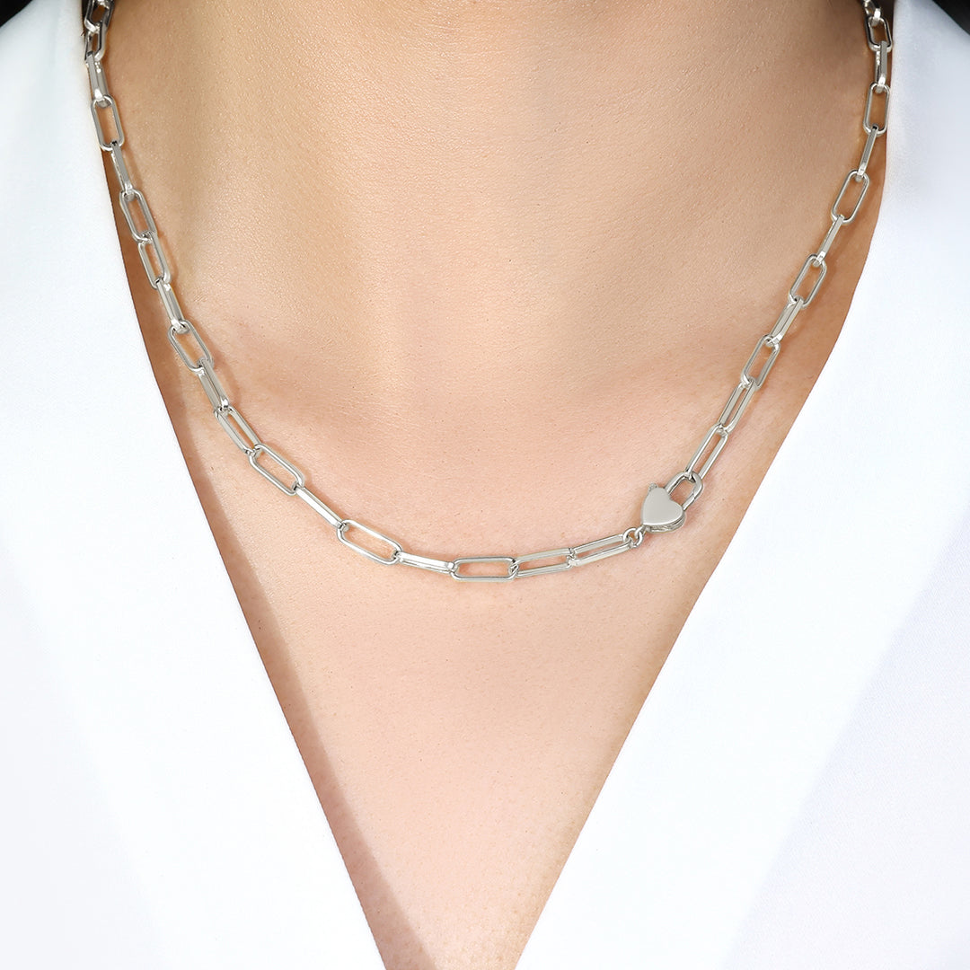 Mint & Lily Heart Padlock Necklace