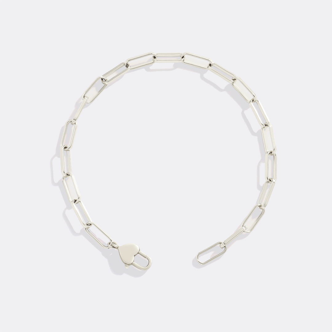 Mint & Lily Heart Padlock Bracelet