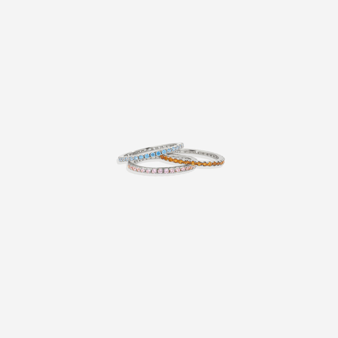 Mint & Lily April Birthstone Eternity Stacking Ring