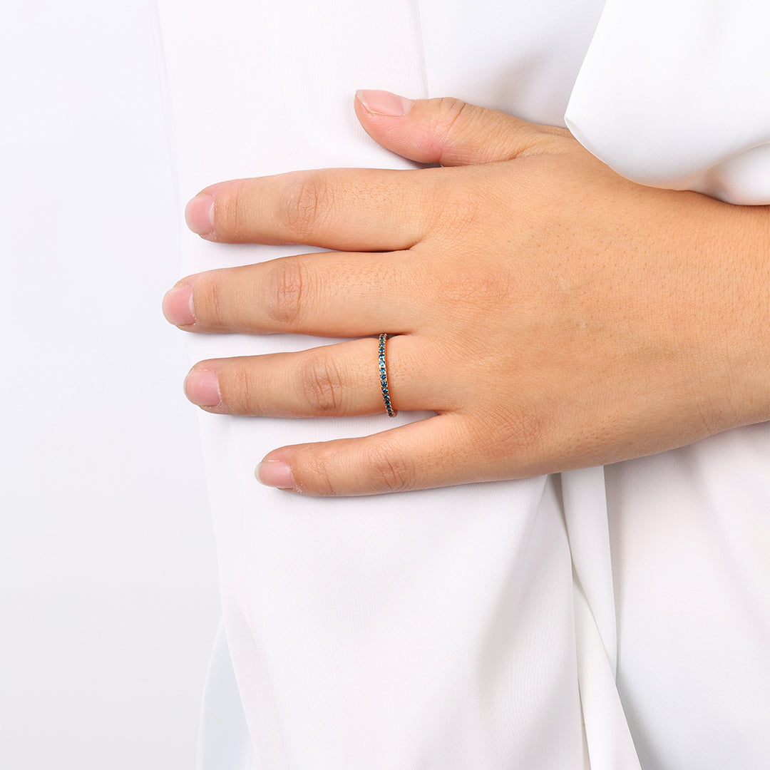 Mint & Lily July Birthstone Eternity Stacking Ring