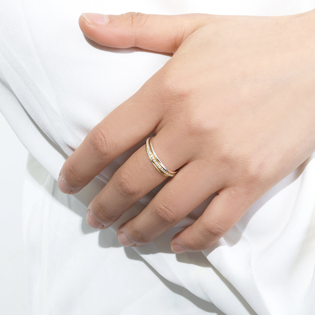 Mint & Lily Gold and Silver Stacking Ring Set